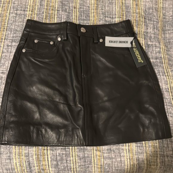 “LEATHER MINI SKIRT” - Picture 1 of 4